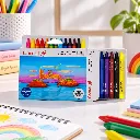 Camel Wax Crayons Extra Long – 13 Shades Multicolor for Kids Coloring (4).webp