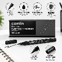 Camlin Black Fine Tip Permanent Markers – Pack of 10 (3).webp