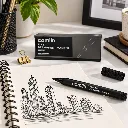 Camlin Black Fine Tip Permanent Markers – Pack of 10.webp