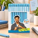 Hauser XO Blue Ball Pen – Pack of 10 – Matte Finish – Smooth Writing (4).webp