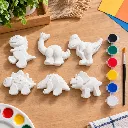 DIY Dinosaur Painting Kit for Kids  6 Dinosaur Figures with 6 Paint Colors & Brush.webp