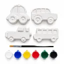 DIY Vehicle Painting Kit for Kids  4 Vehicle Figures with 6 Paint Colors & Brush (5).webp