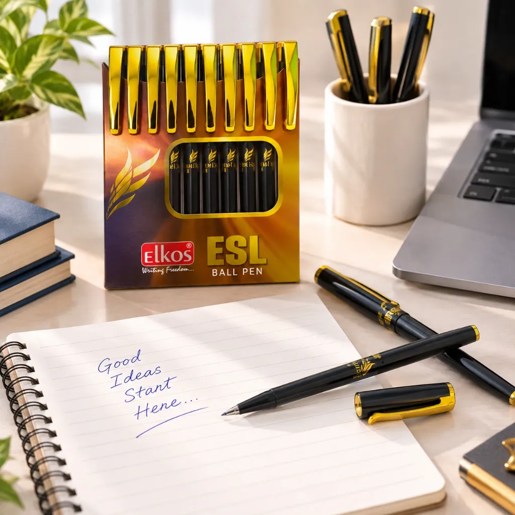 Elkos ESL Blue Ball Pen Pack of 10 (2).webp