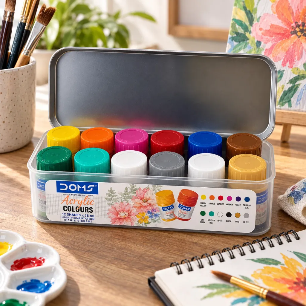 DOMS Acrylic Paint 12 Shades Set (4).webp