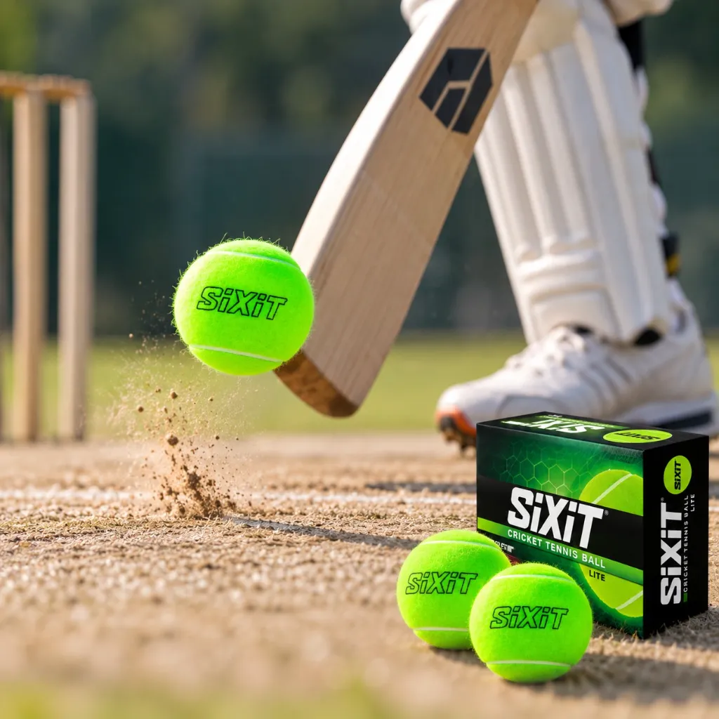 Sixit Lite Cricket Tennis Balls Pack of 6 (6).webp