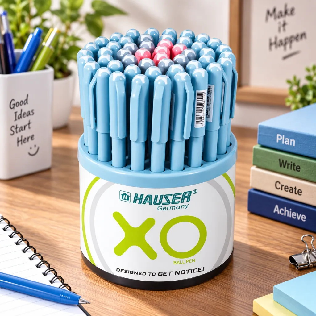 Hauser XO 0.7mm Ball Pen Tumbler Pack of 50.webp