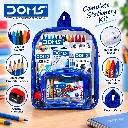 DOMS Stationery Kit 12 Pcs with Transparent Zipper Bag (3).webp