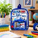 DOMS Stationery Kit 12 Pcs with Transparent Zipper Bag (2).webp
