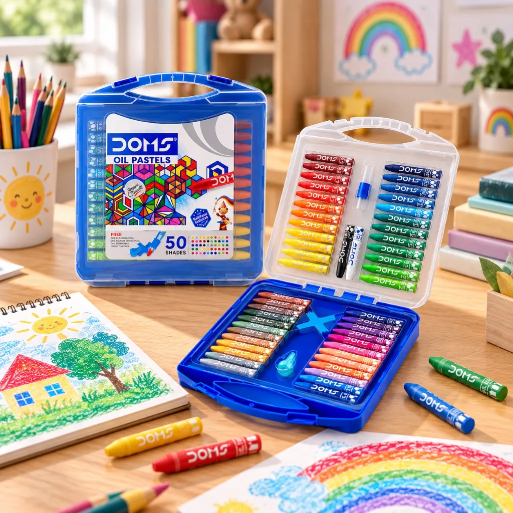 DOMS Oil Pastels 50 Shades Set with Scrapper Tool (2).webp