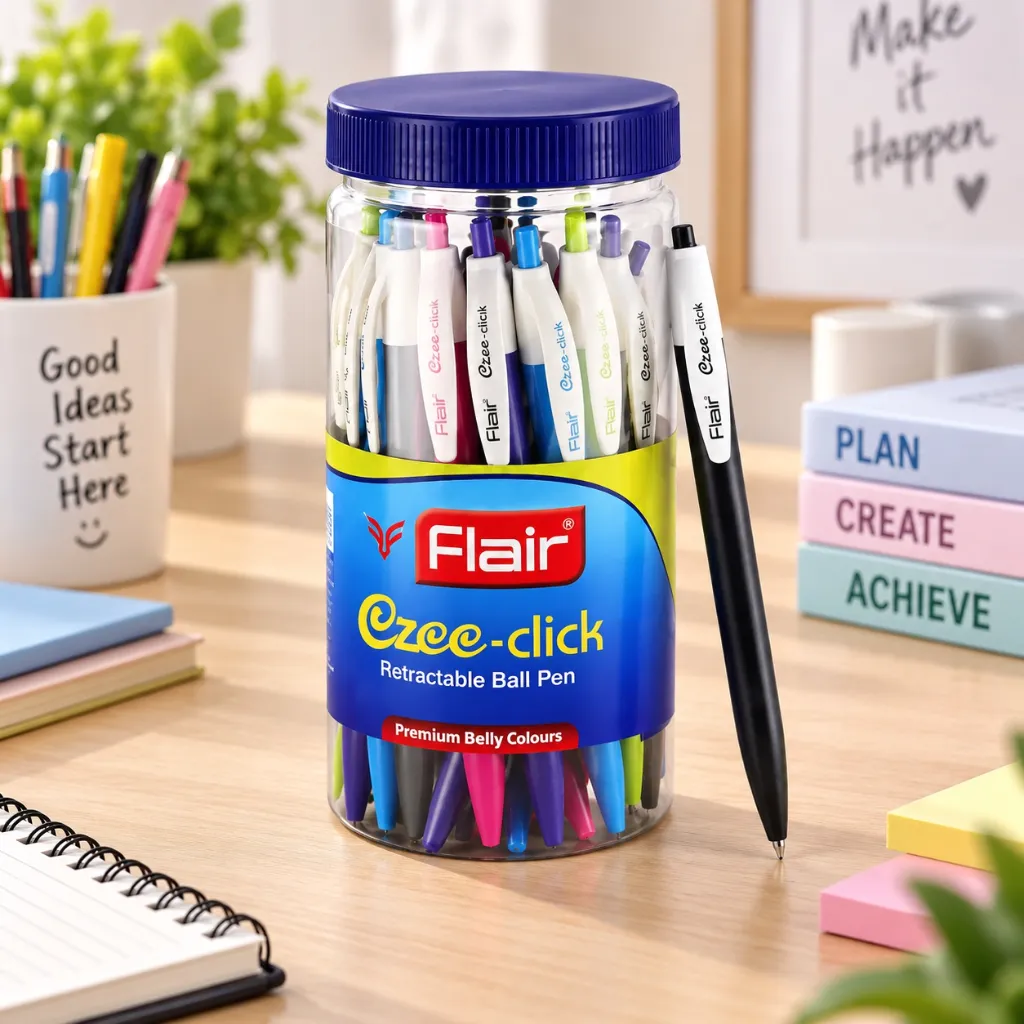 Flair Ezee Click Ball Pen Jar Pack of 25 (4).webp