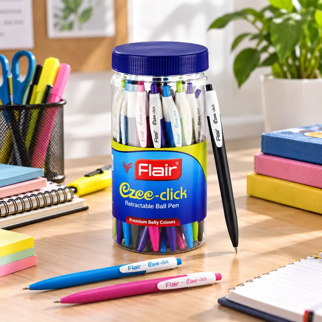 Flair Ezee Click Ball Pen Jar Pack of 25 (2).webp