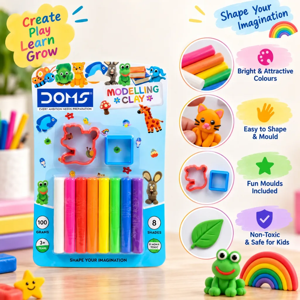 DOMS Modelling Clay 8 Shades (2).webp