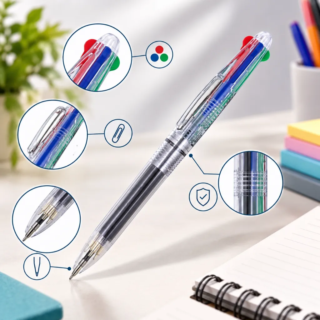 Flair Sunny 4 in 1 Multi Color Ball Pen – Retractable Smooth Writing Pen (4).webp