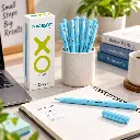 Hauser XO 0.7mm Ball Pen – Pack of 10 Smooth Writing Blue Ink Matte Finish (2).webp