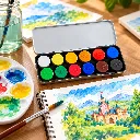 Camel Poster Colours – 12 Shades (10ml Each) Non-Toxic Paint Set with Brush & Palette.webp
