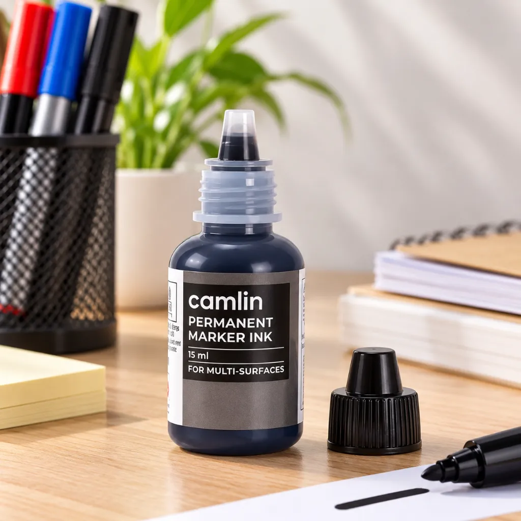 Camlin Permanent Marker Ink – 15ml (Black) (3).webp