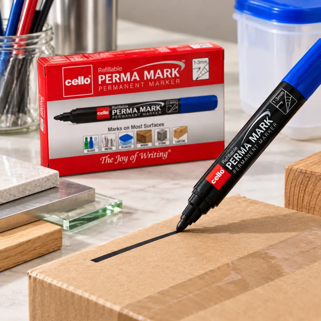 Cello Blue Permanent Marker Pack of 10 Perma Mark (3).webp