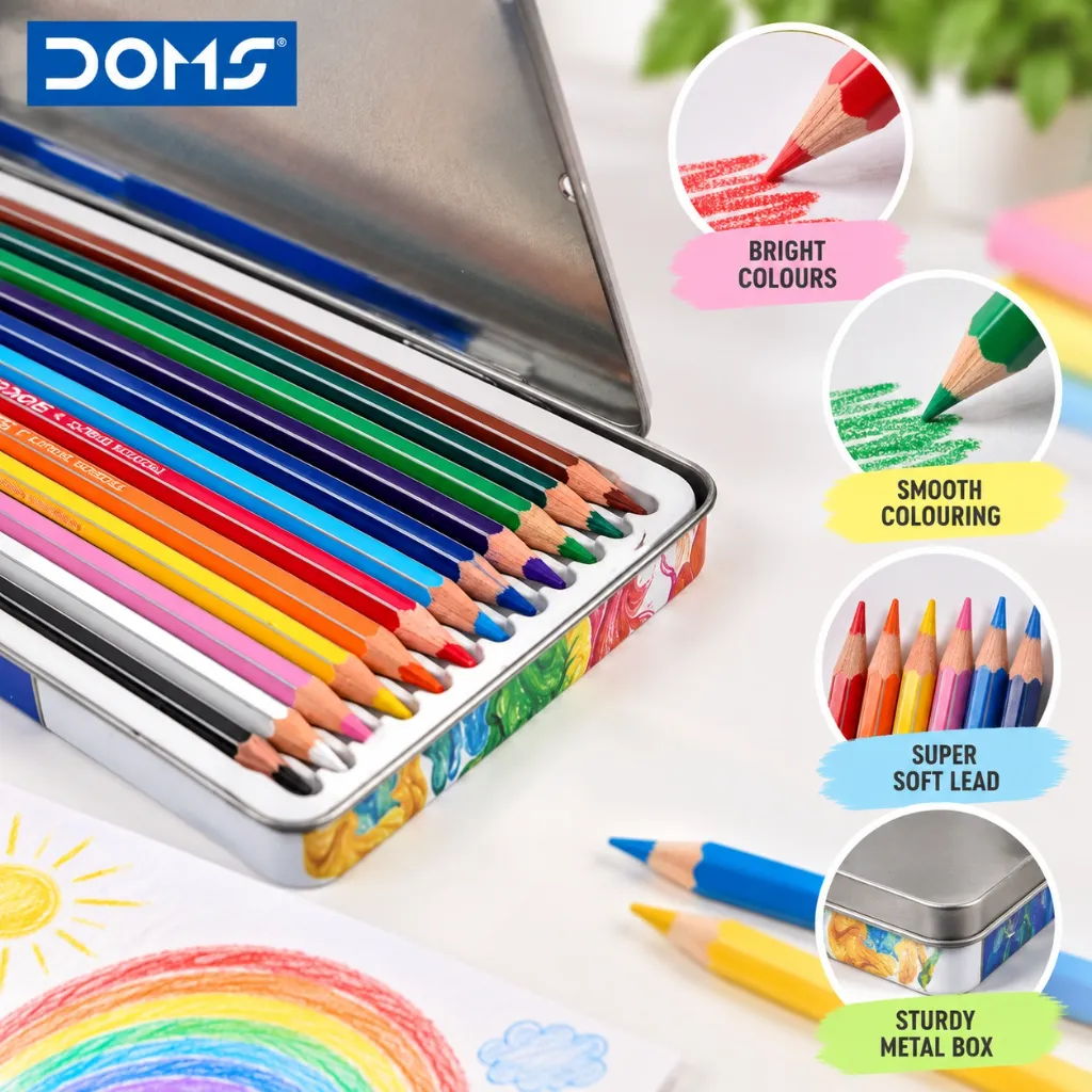 DOMS Super Soft Colour Pencils – 12 Shades (3).webp