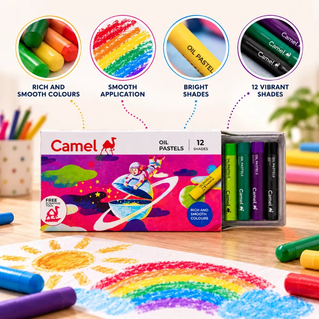 Camel Oil Pastels – 12 Multicolor Shades Smooth & Vibrant Coloring Set (2).webp