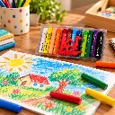 Camel Oil Pastels – 12 Multicolor Shades Smooth & Vibrant Coloring Set.webp