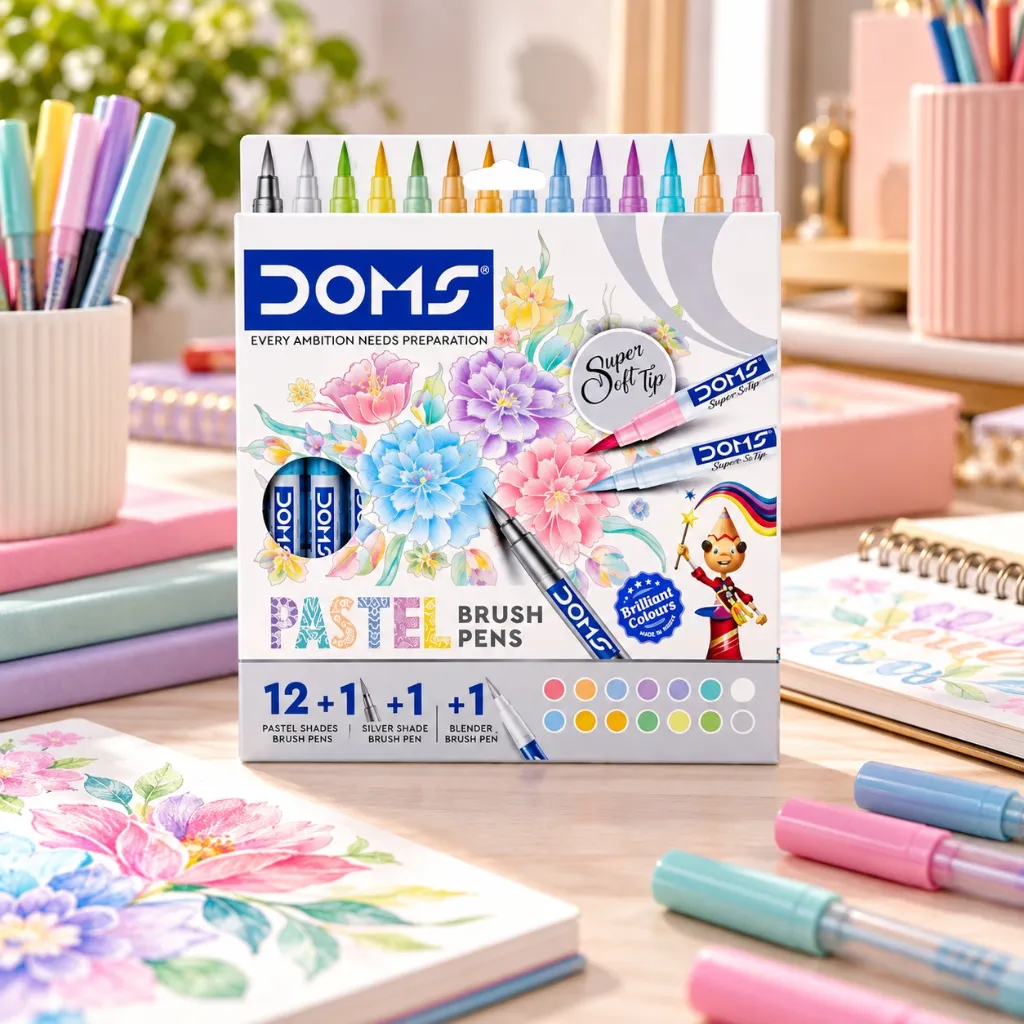 Doms Super Soft Tip Pastel Shades Brush Pen Set (3).webp