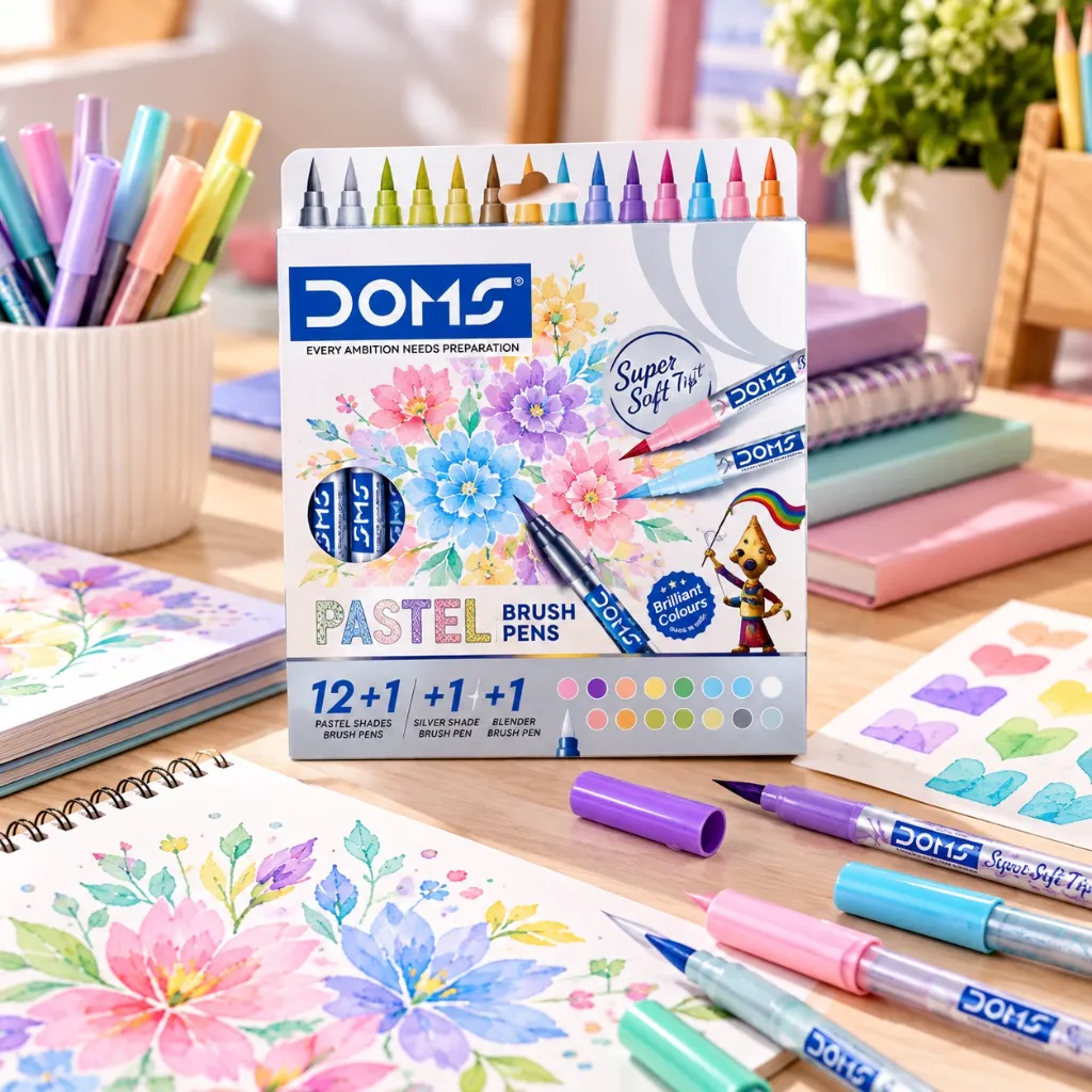 Doms Super Soft Tip Pastel Shades Brush Pen Set (2).webp
