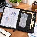 A4 Faux Leather Executive File Folder with Zip.webp