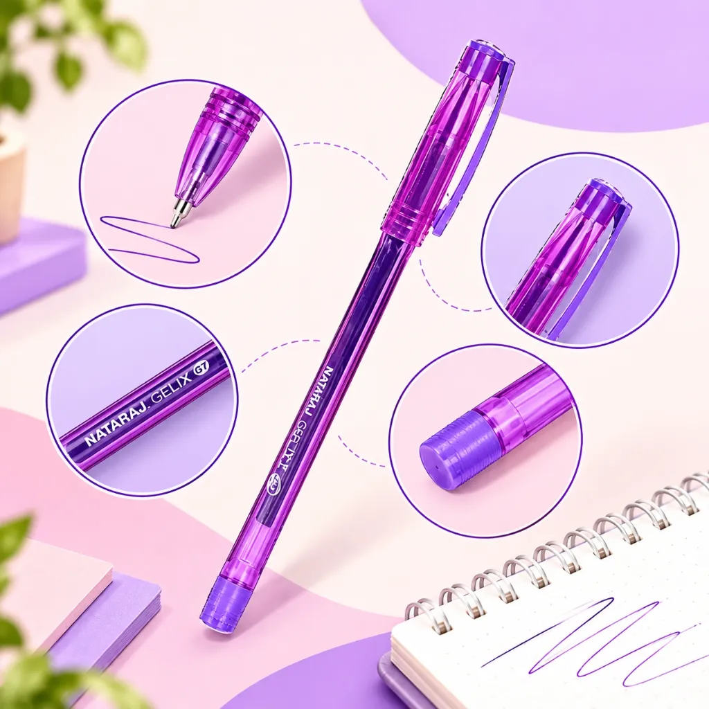 Nataraj Gelix 2 Gel Pen Pack of 5 (4).webp