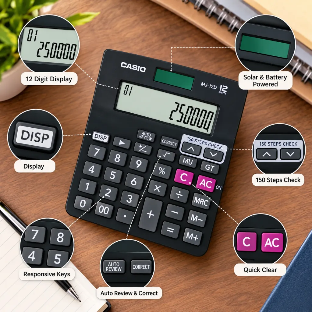 CASIO MJ-12D-BK Desktop Basic Calculator (3).webp