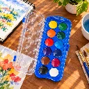 DOMS Aqua Colour Cakes  12 Shades with Brush  Watercolour Set for Kids, School & Art Activities (4).webp