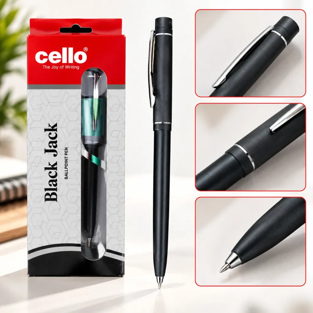 Cello Black Jack Ball Point Pen  Smooth Writing Pen for School, Office & Everyday Use (4).webp
