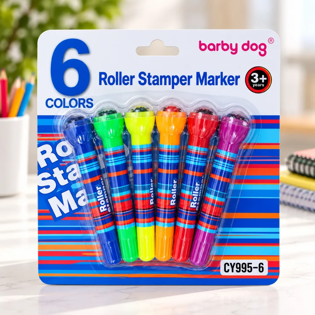 Barby Dog Roller Stamper Marker Set of 6 Colors (4).webp