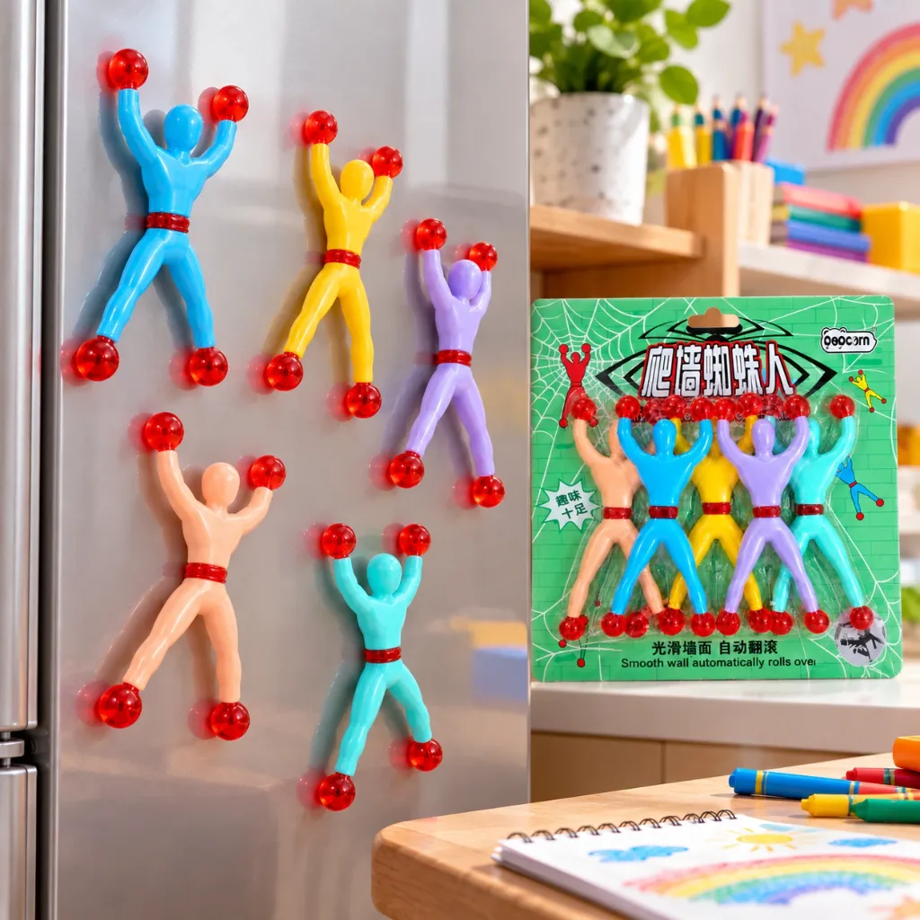 Popcorn Sticky Wall Man  Wall Climbing Sticky Toy  Multicolor Wall Climbing Figure Toy for Kids (5).webp