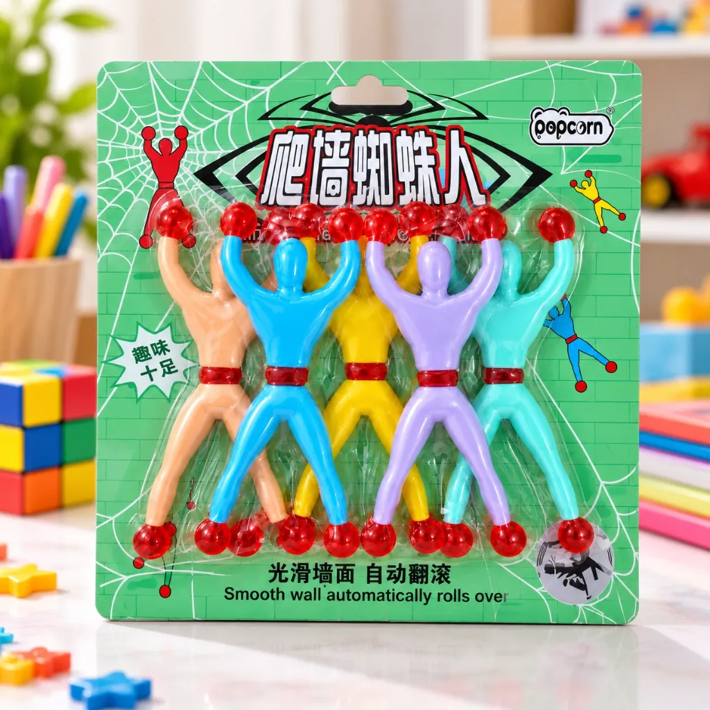 Popcorn Sticky Wall Man  Wall Climbing Sticky Toy  Multicolor Wall Climbing Figure Toy for Kids (3).webp