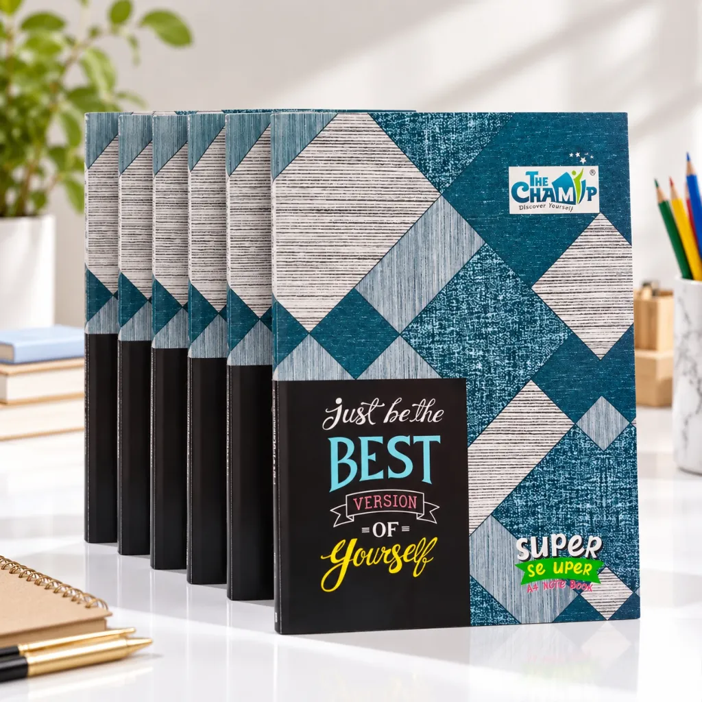 The Champ A4 Single Line Notebook Pack of 6 – 136 Ruled Pages – Soft Cover Writing Notebook (4).webp