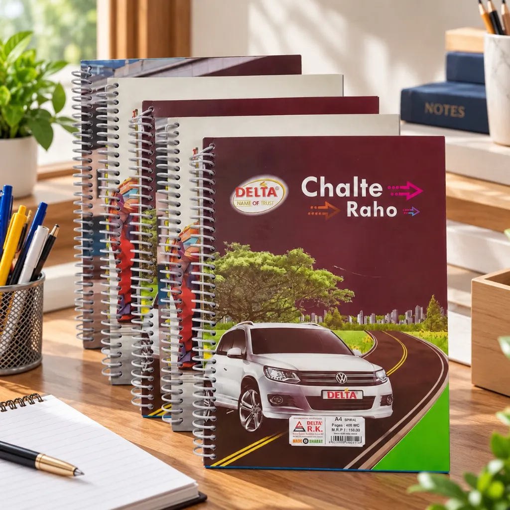Delta Spiral Notebook – Pack of 5 – 400 Unruled Pages Each Combo for Students & Creatives (2).webp