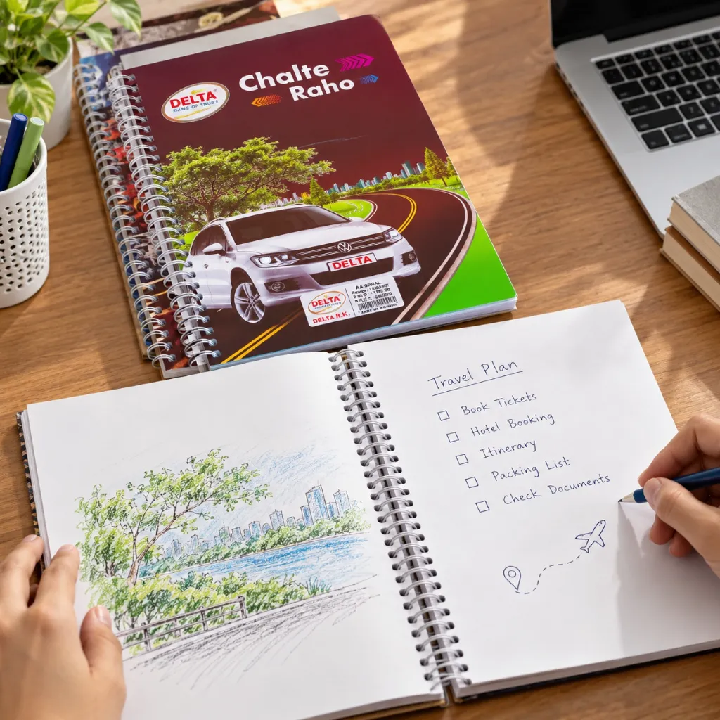 Delta Spiral Notebook – Pack of 5 – 400 Unruled Pages Each Combo for Students & Creatives.webp