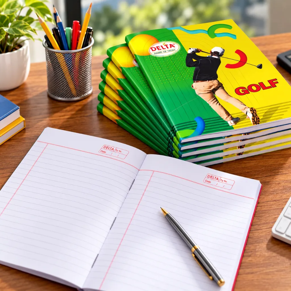 Delta Regular Notebook Pack of 6 – 172 Ruled Pages Each – Soft Cover Writing Notebooks (2).webp