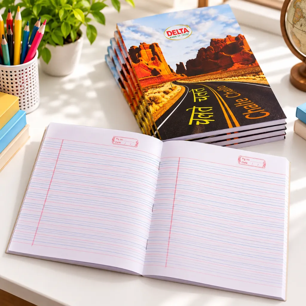 Delta English Four Line Notebook Pack of 10 – A5 Size – 84 Pages Handwriting Practice Notebook (2).webp