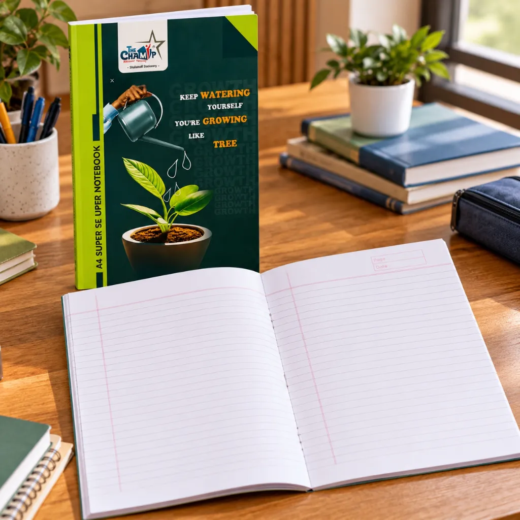 The Champ A4 Notebook Pack of 5 – 120 Ruled Pages – Soft Cover Writing Notebook.webp