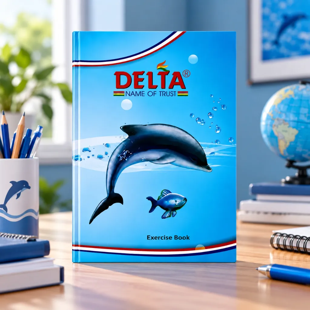 Delta A4 Long Notebook – Hard Cover – 336 Ruled Pages – 65 GSM Writing Notebook (4).webp