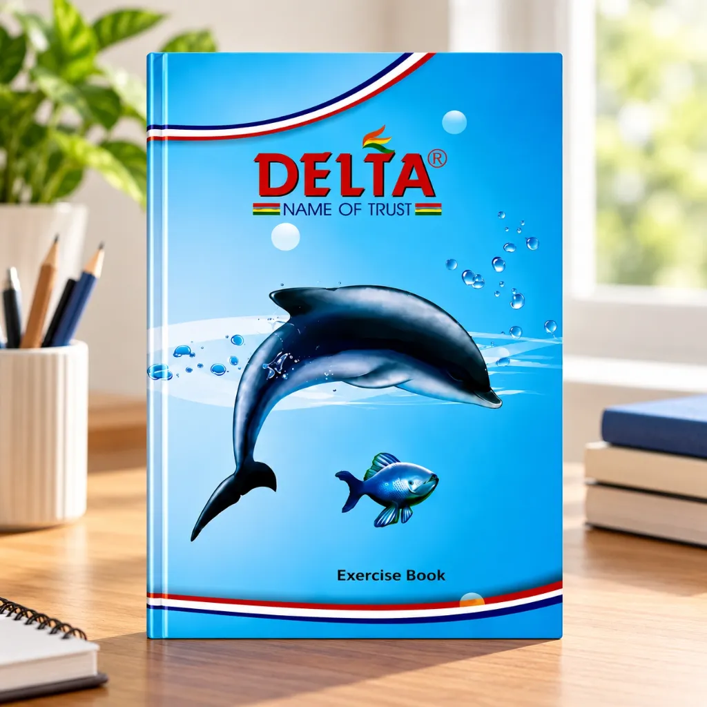 Delta A4 Long Notebook – Hard Cover – 336 Ruled Pages – 65 GSM Writing Notebook (3).webp
