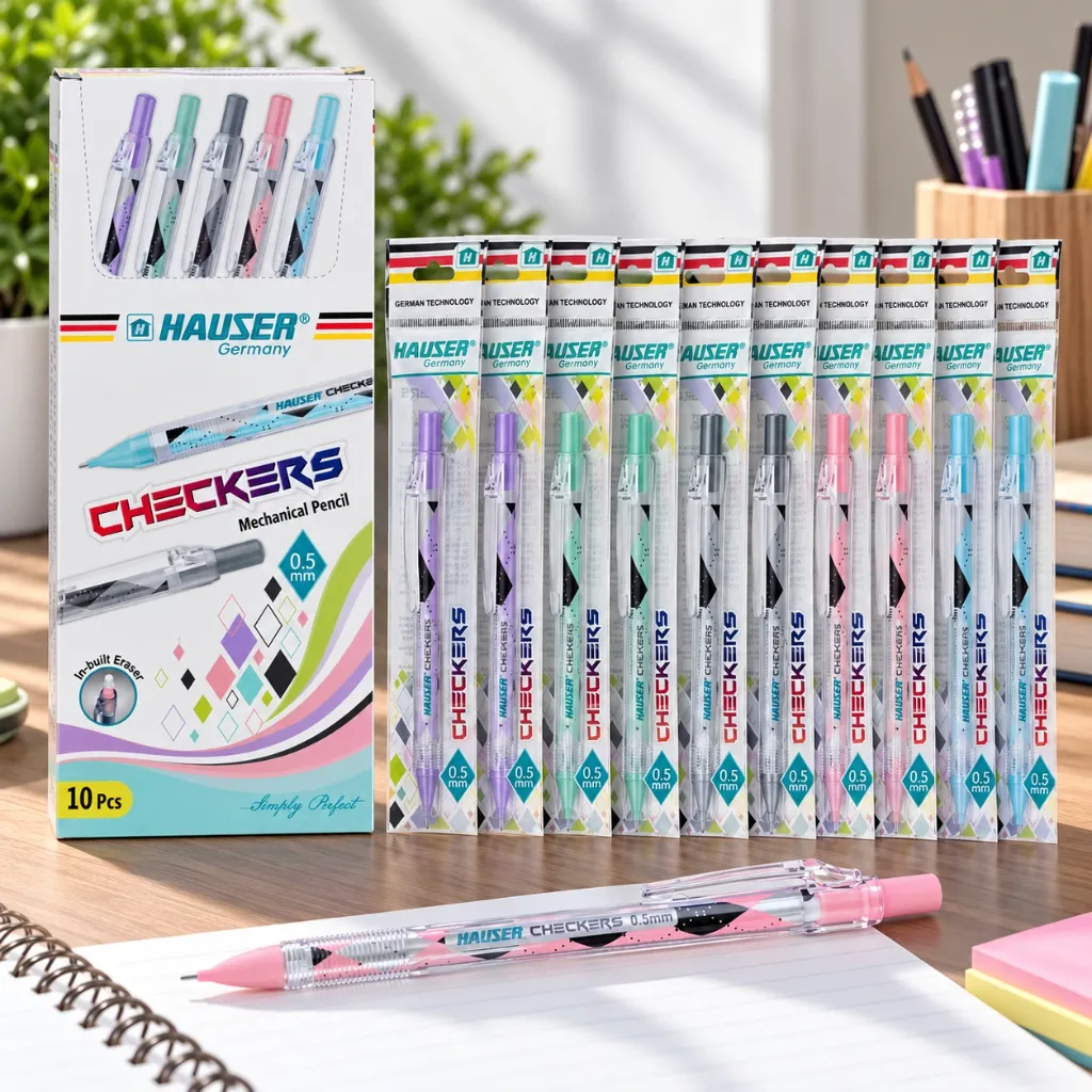 Hauser Checkers Mechanical Pencil 0.5 mm Pack of 10  Writing & Drawing Pencils.webp
