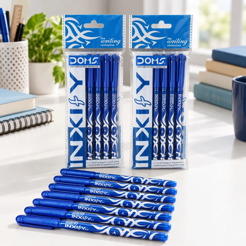 DOMS Inxify Ball Pen  Pack of 10  2 Packets  Smooth Writing Pen.webp