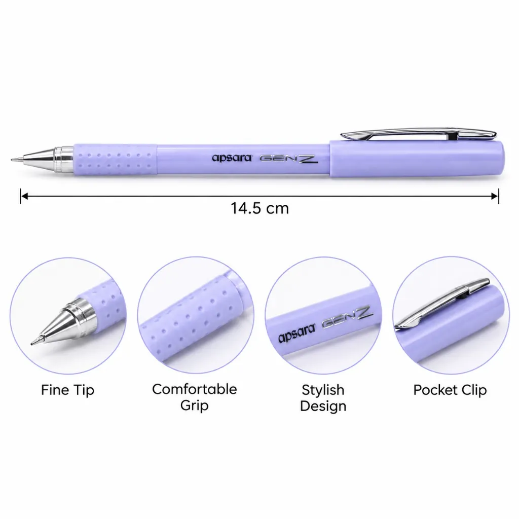 Apsara GEN Z Ball Pen Pack of 10  Writing Pens for School, Office & Everyday Use (5).webp