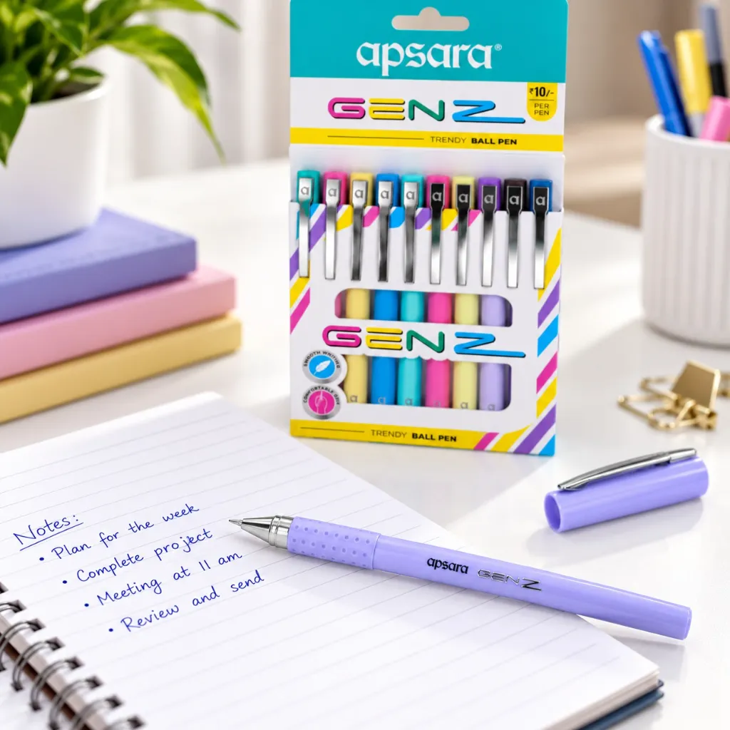 Apsara GEN Z Ball Pen Pack of 10  Writing Pens for School, Office & Everyday Use (2).webp