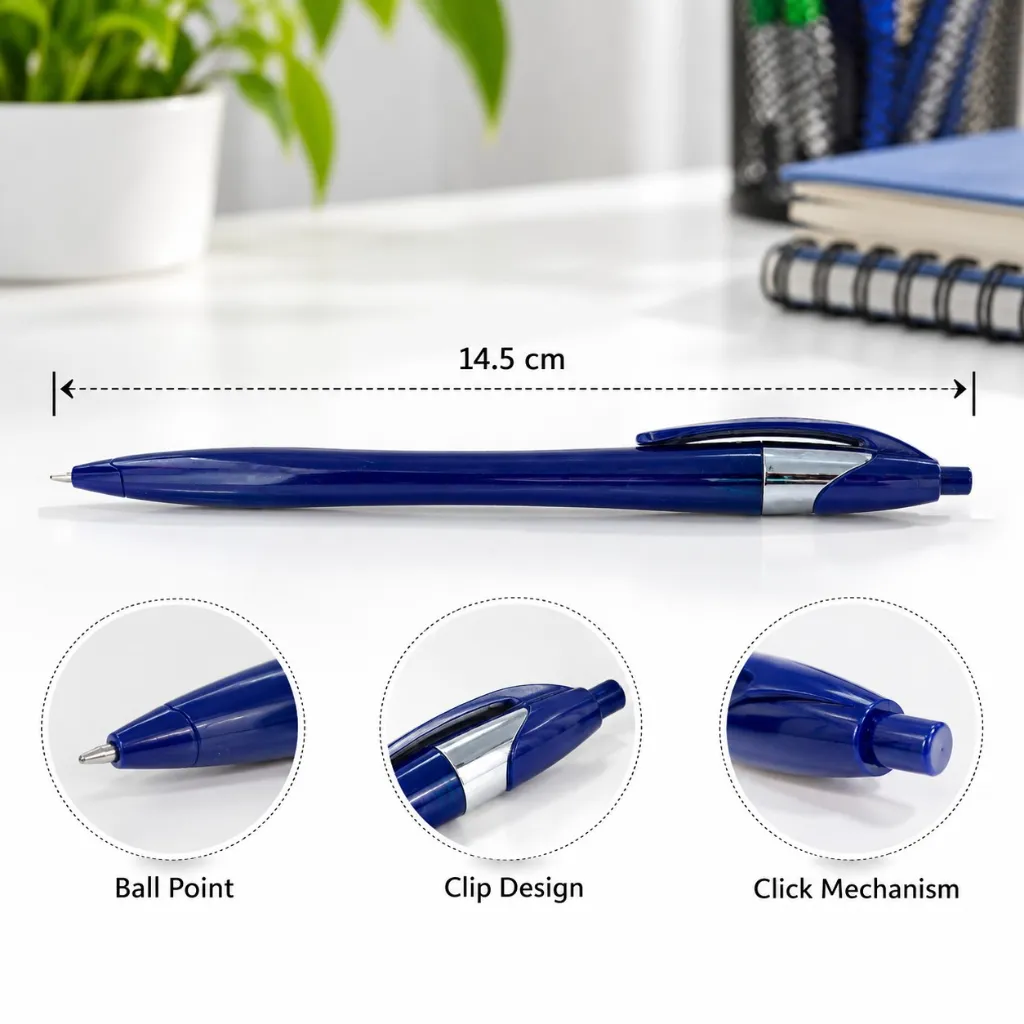 Hauser EV Ball Pen Pack of 10  Smooth Writing Pen for School, Office & Everyday Use (4).webp