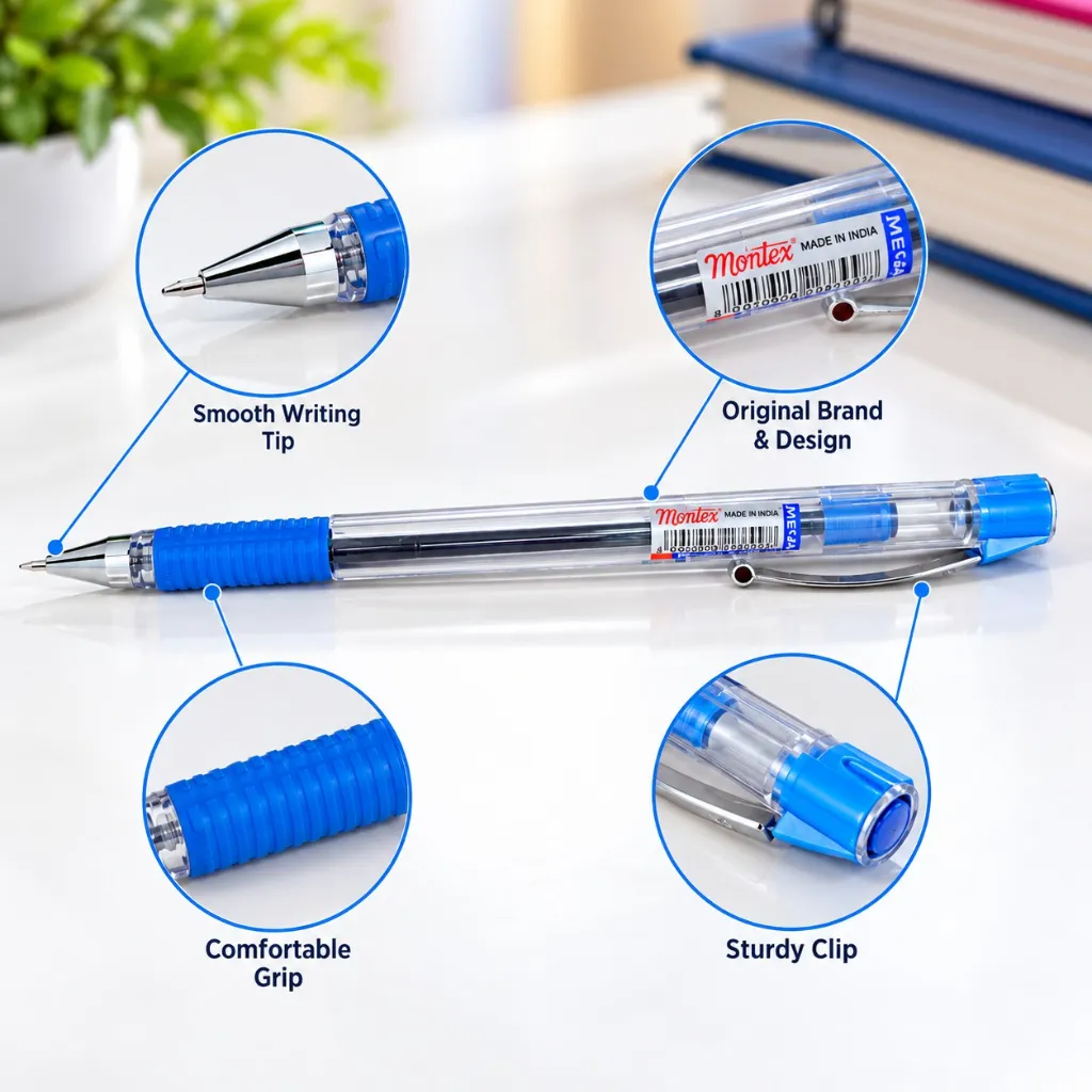 Montex Ball Pen Pack of 10  Smooth Writing Pen for School, Office & Everyday Use (4).webp