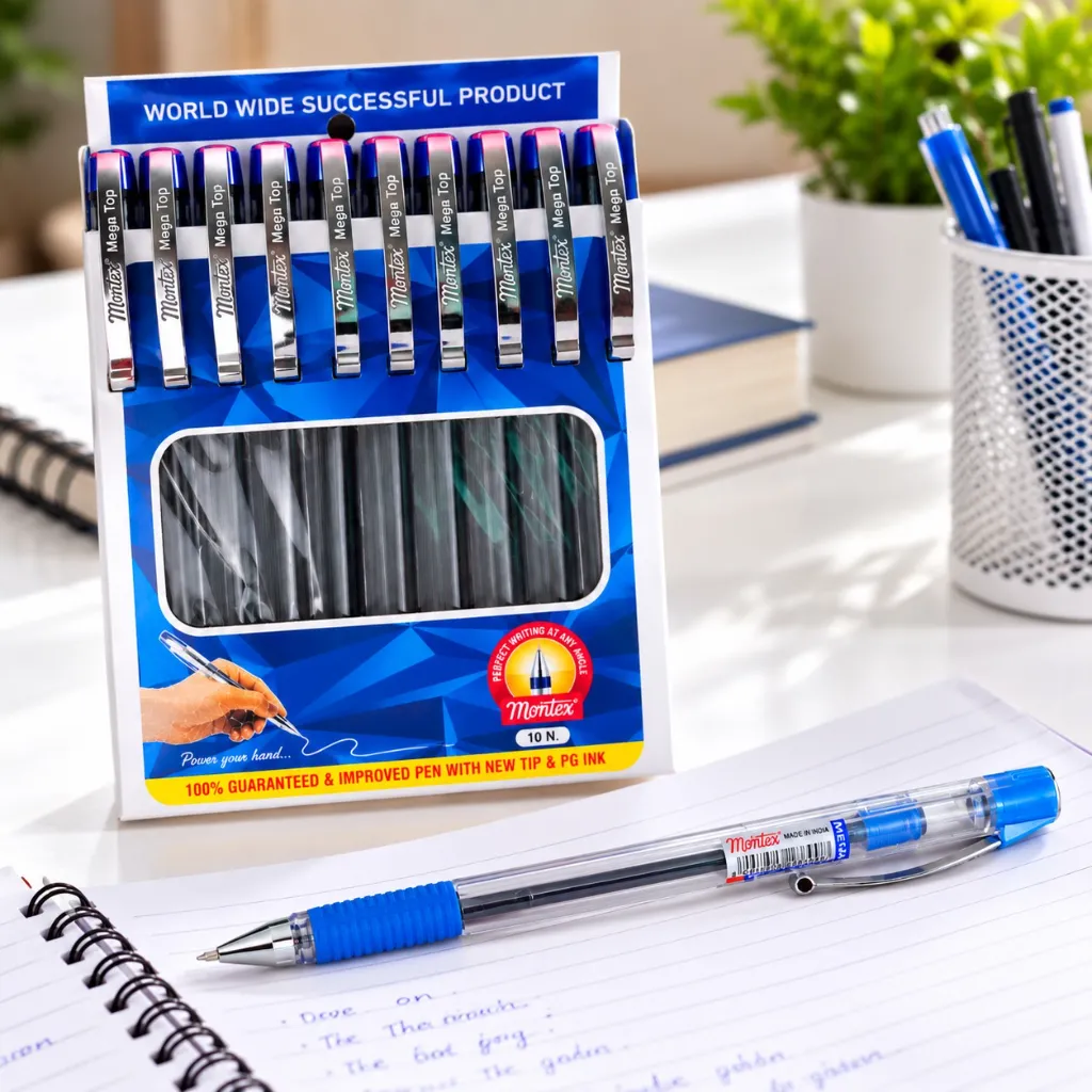 Montex Ball Pen Pack of 10  Smooth Writing Pen for School, Office & Everyday Use (3).webp