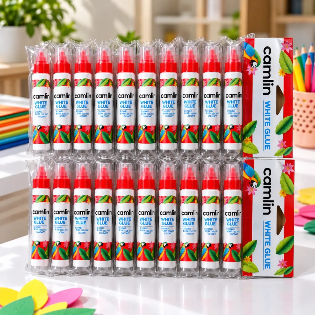 Camlin White Glue Pack of 20  Multipurpose Adhesive for School, Office, Art & Craft (2).webp